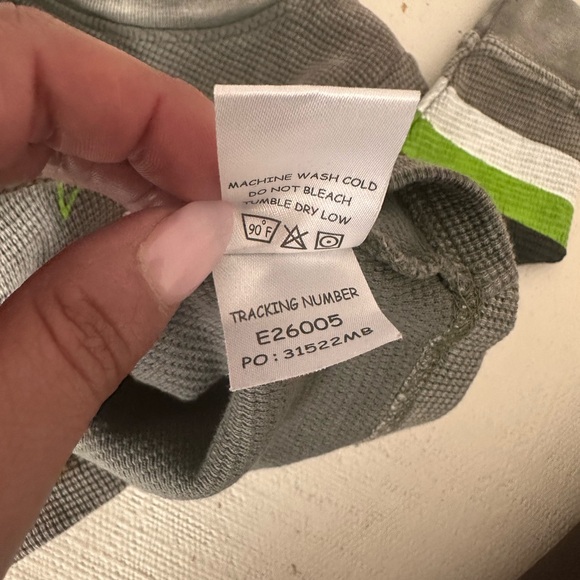 Designer Mish Boys Gray Waffle Knit Shirt with Star Accents - Picture 7 of 8